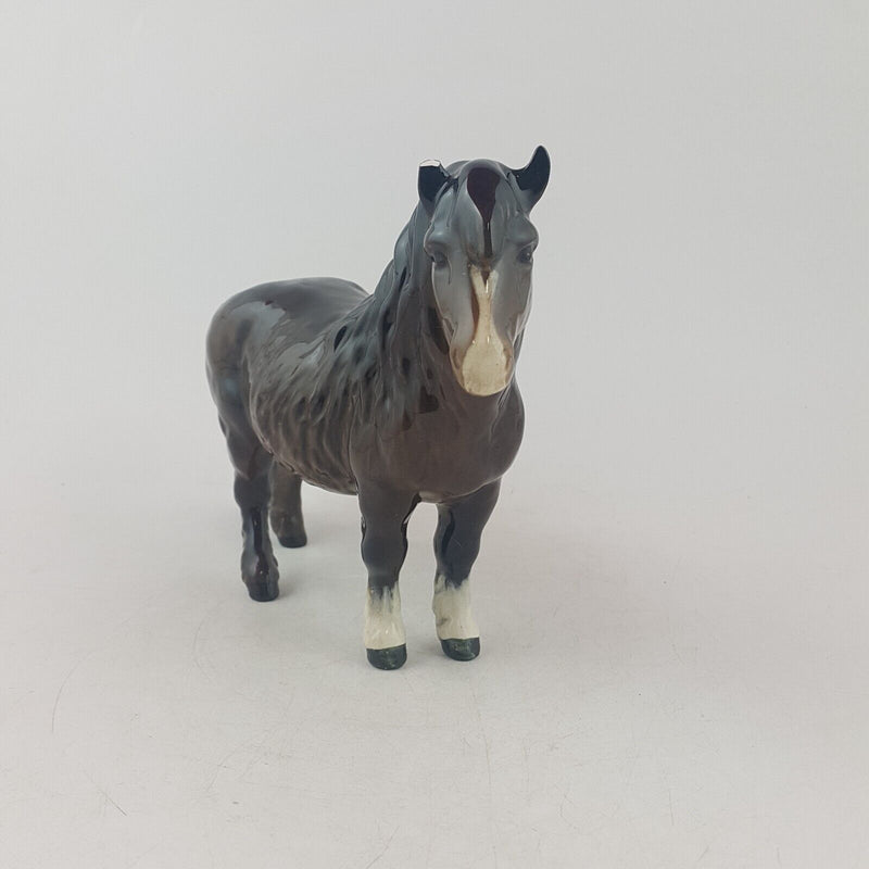 Beswick Horses Figurine 1033 Shetland Pony Woolly Shetland Mare (Chipped) - 9018