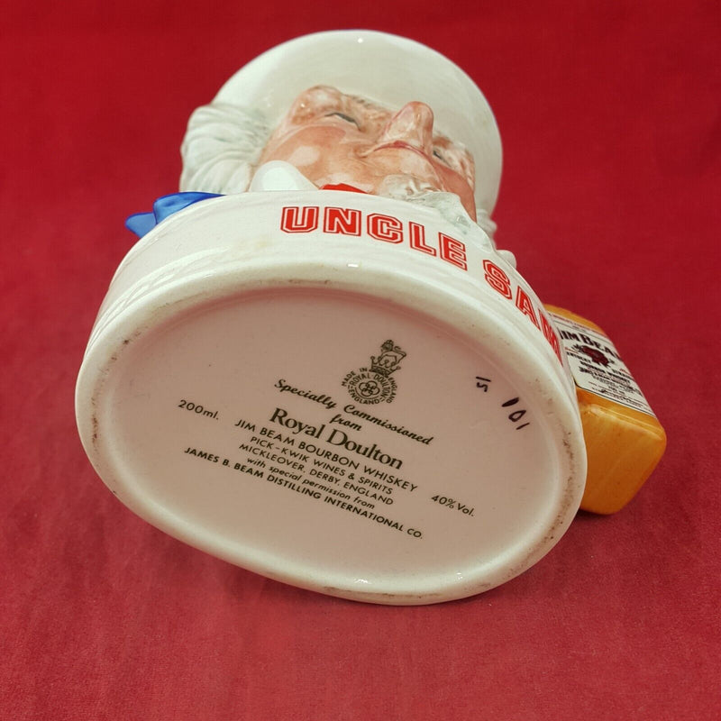 Royal Doulton Jim Beam Whiskey Toby Jug Pick-Kwik Wines (Empty) - 9055 RD