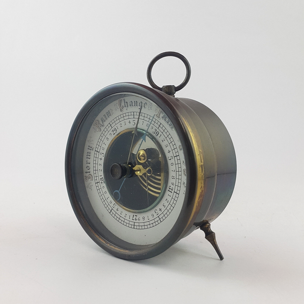 Stormy Rain Change Fair Very Dry Antique Aneroid Barometer (rare) - OA 3560