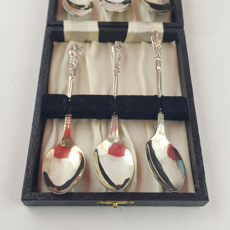 Set Of 6 Vintage Apostle Tea Spoons EPNS - OA 3565