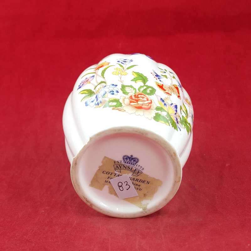 Aynsley Cottage Garden Flowers & Butterflies - Small Lidded Trinket Jar -chipped