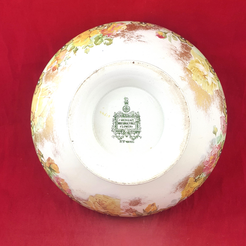 Royal Doulton Fruit Bowl Underglaze Indestructable Flowers c.1902 - RD 3588