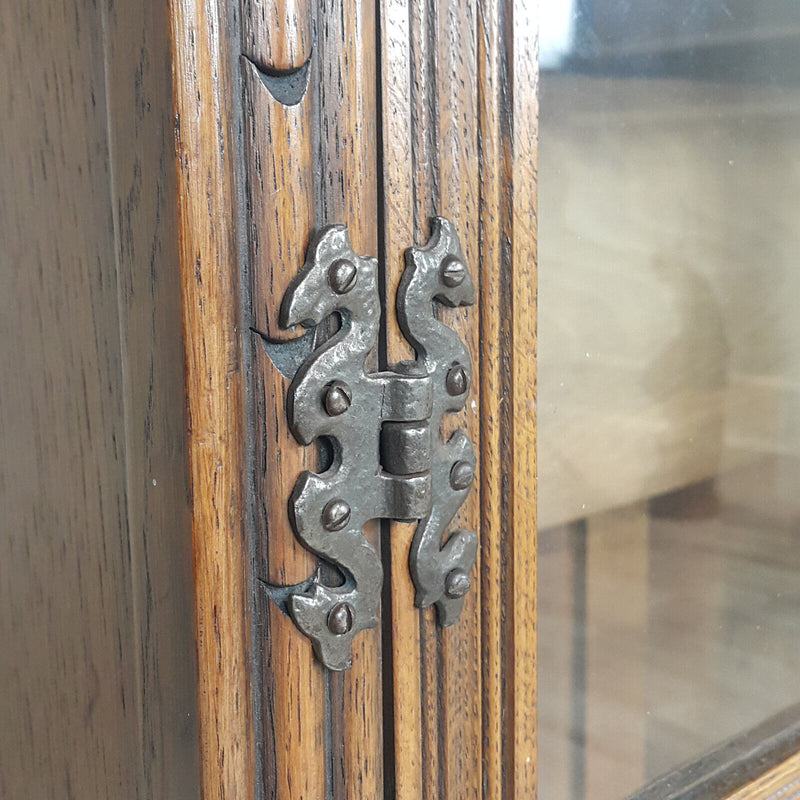 Vintage Mahogany Freestanding Bookcase With Twin Doors - F359