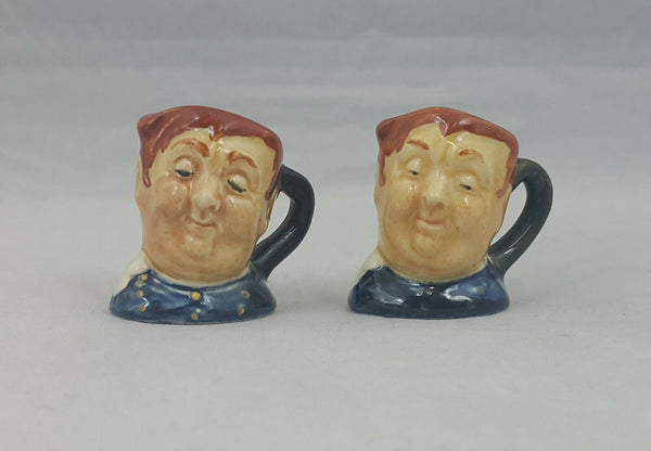 Royal Doulton Character Jug Pair Of Fat Boy D6142 Tiny