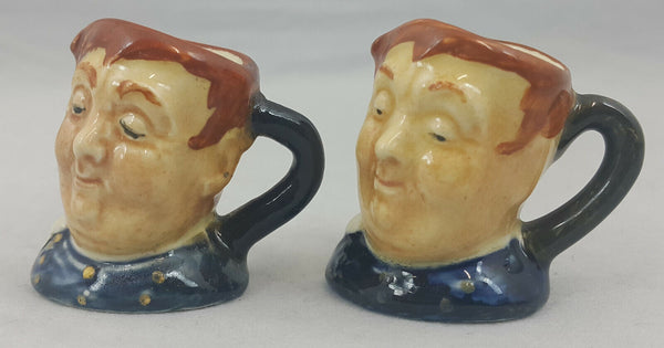 Royal Doulton Character Jug Pair Of Fat Boy D6142 Tiny