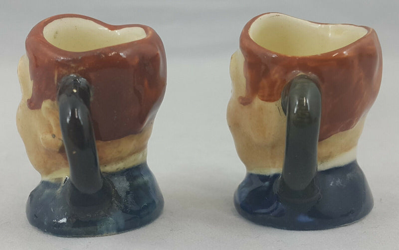 Royal Doulton Character Jug Pair Of Fat Boy D6142 Tiny