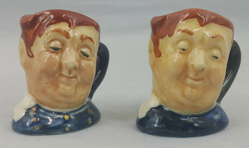 Royal Doulton Character Jug Pair Of Fat Boy D6142 Tiny