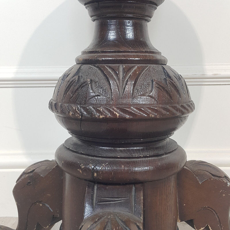 Antique Victorian Carved Piano Stool - F355