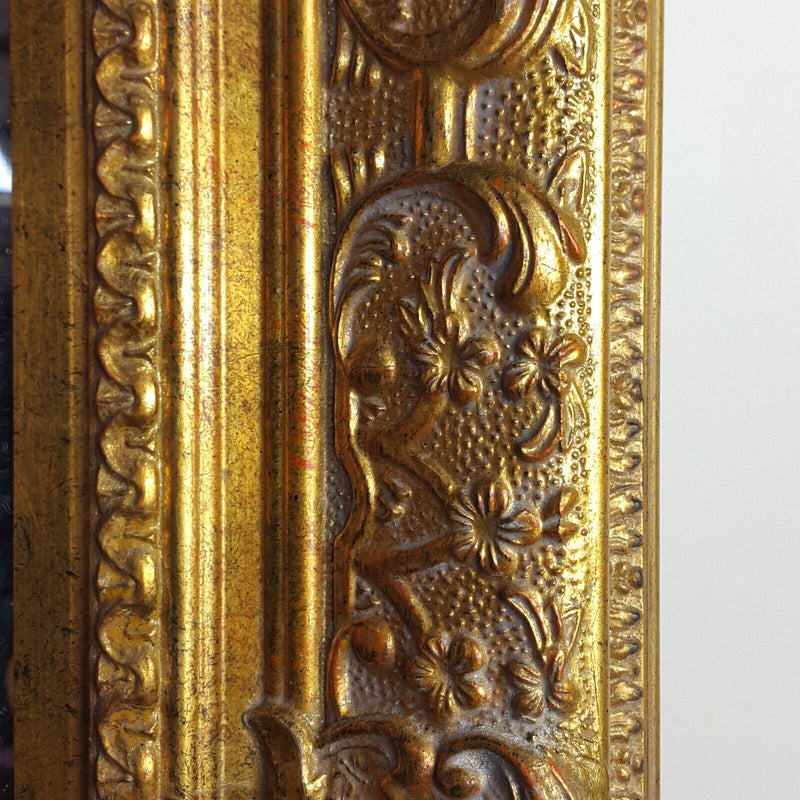 Large Antique Gilt Framed Hanging Wall Mirror - F301