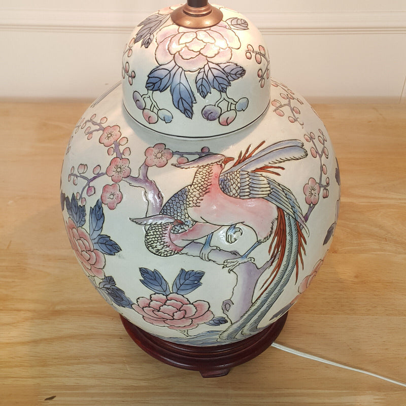 Antique Chinese Ginger Jar Style Ceramic Lamp Base