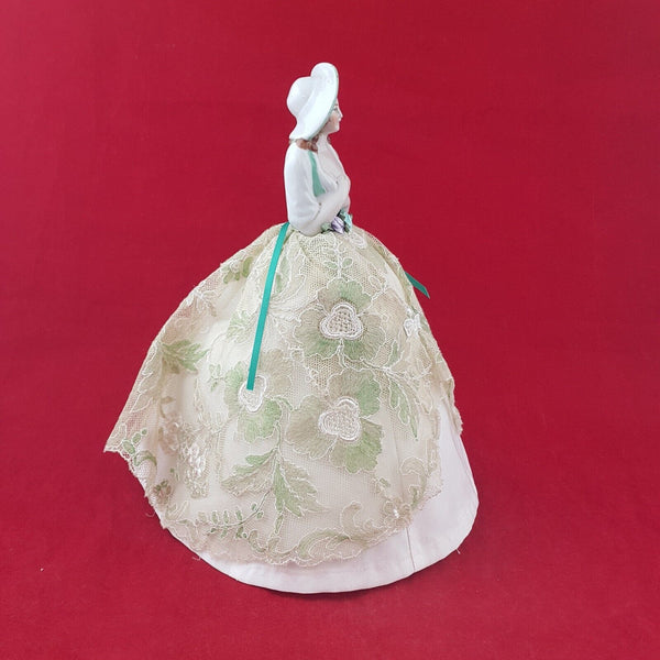 Vintage Porcelain Pin Cushion Half Doll Dressed - 7035 OA