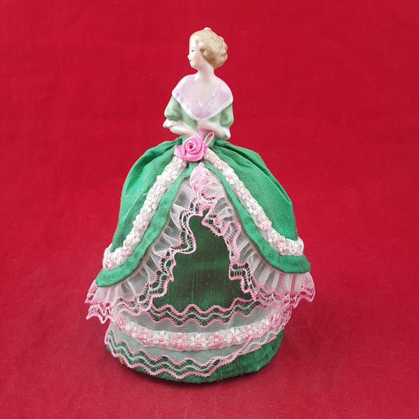 Vintage Porcelain Pin Cushion Half Doll Dressed - 7055 OA