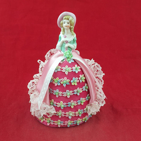 Vintage Porcelain Pin Cushion Half Doll Dressed - 7047 OA