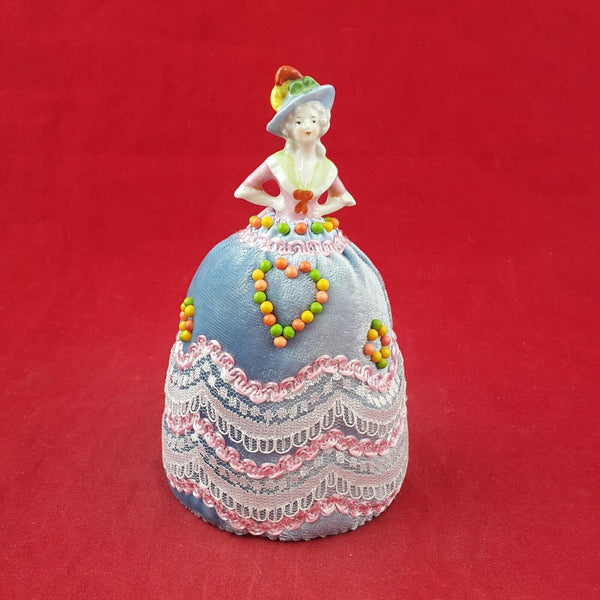 Vintage Porcelain Pin Cushion Half Doll Dressed - 7054 OA