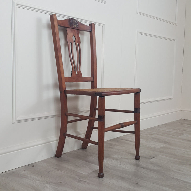 Antique Mahogany Cane Side Chair - F349