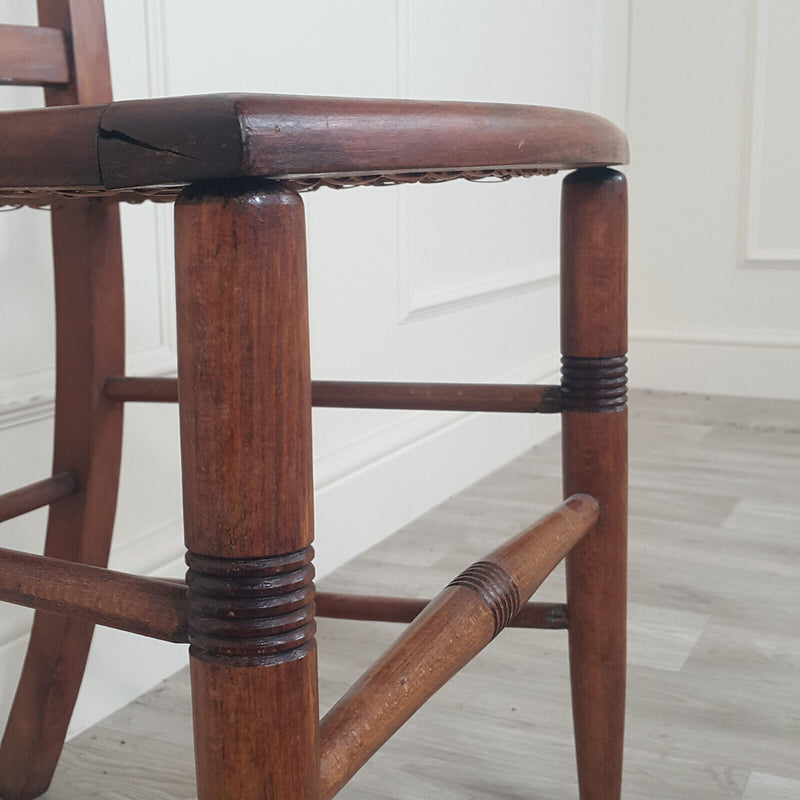 Antique Mahogany Cane Side Chair - F349