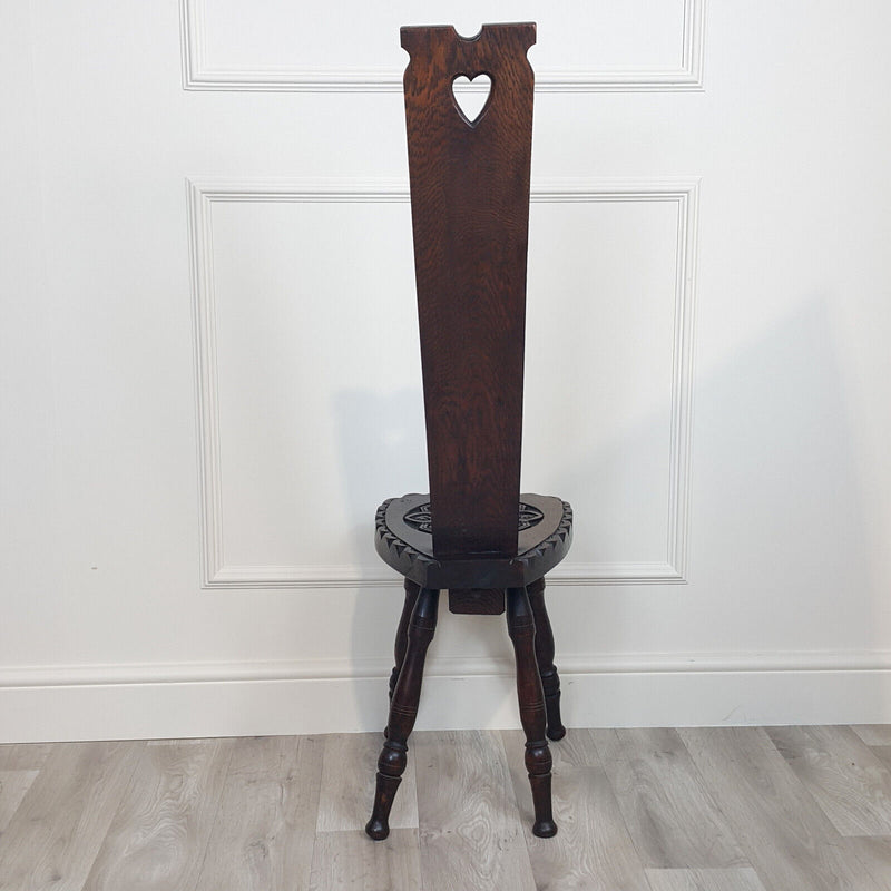 Carved Oak Spinning Chair - F188