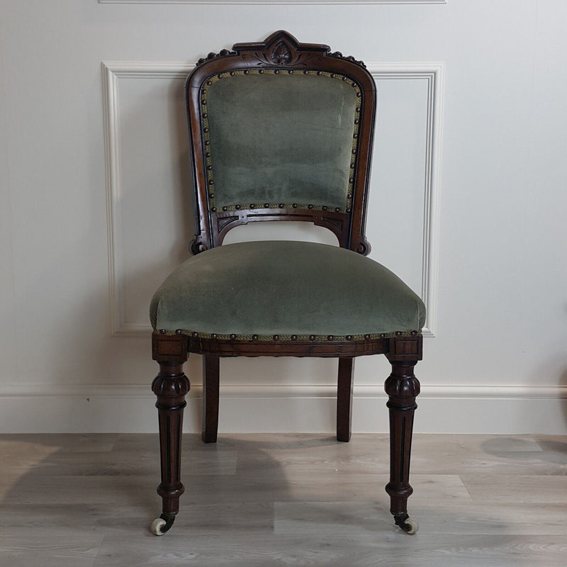 20th Century Mahogany Drop-leaf Gateleg Table With Four Victorian Chairs - F161