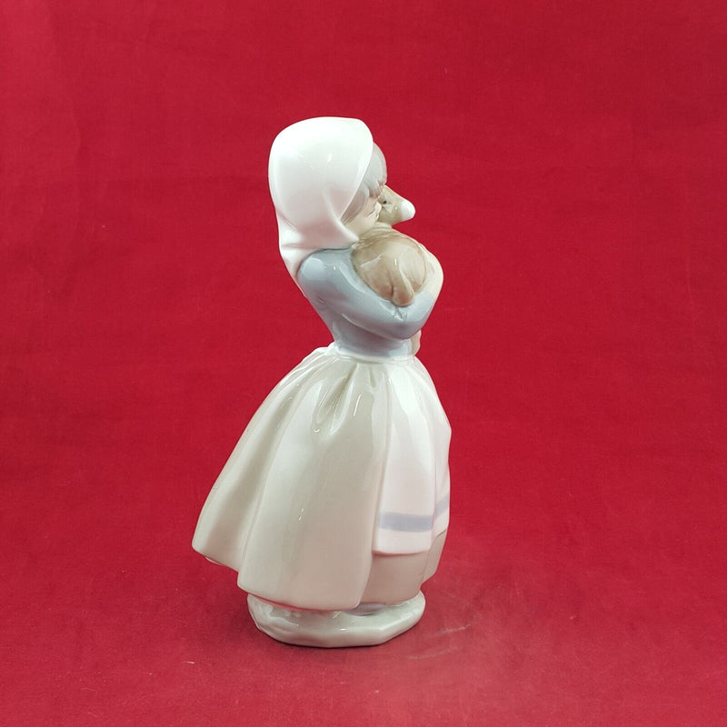 Nao By Lladro Figurine Girl Holding Lamb in Arms - 8159 L/N