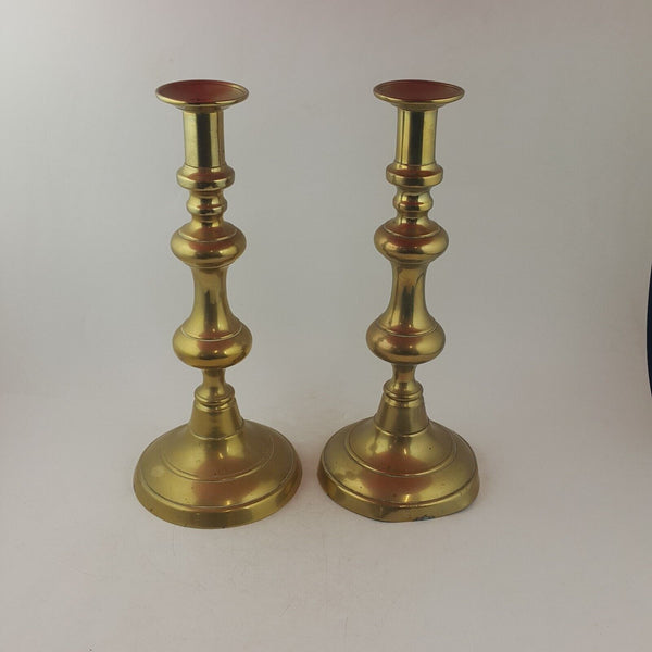 Indian Brass Pair of Large CandleSticks - 9074 O/A