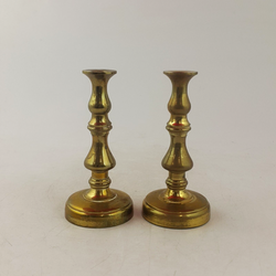 Indian Brass Pair of CandleSticks - 9075 O/A