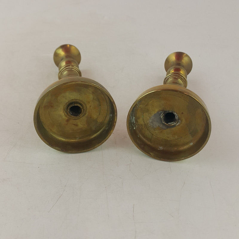 Indian Brass Pair of CandleSticks - 9075 O/A