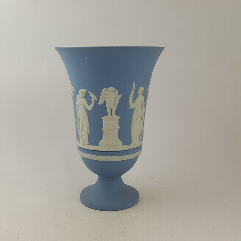 Wedgewood Blue and White Jasperware Large Vase - 9095 WD