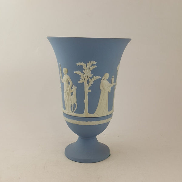 Wedgewood Blue and White Jasperware Large Vase - 9095 WD