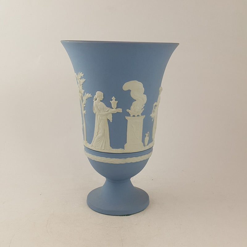 Wedgewood Blue and White Jasperware Large Vase - 9095 WD