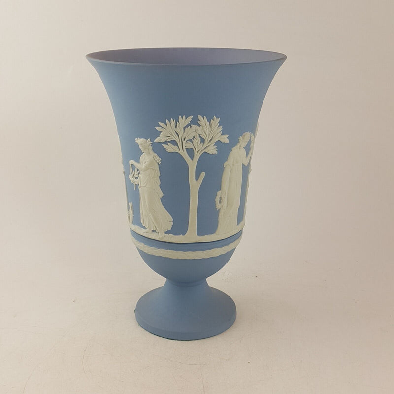 Wedgewood Blue and White Jasperware Large Vase - 9095 WD