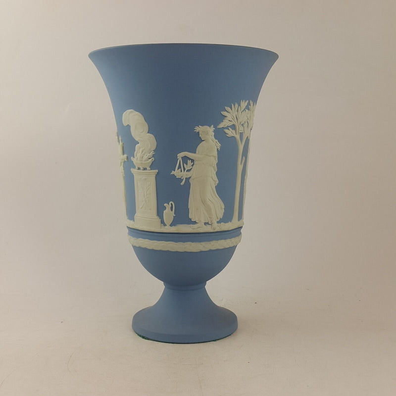 Wedgewood Blue and White Jasperware Large Vase - 9095 WD