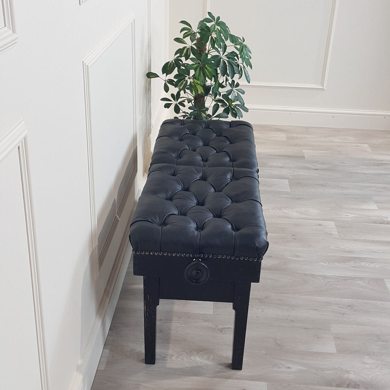 20th Century Ebonised Wood Double Adjustable Footstool - F151