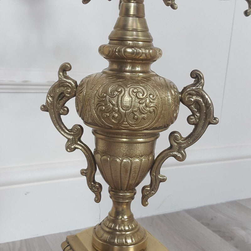 Brass Large Five-Armed Candelabras / Candlestick - F257