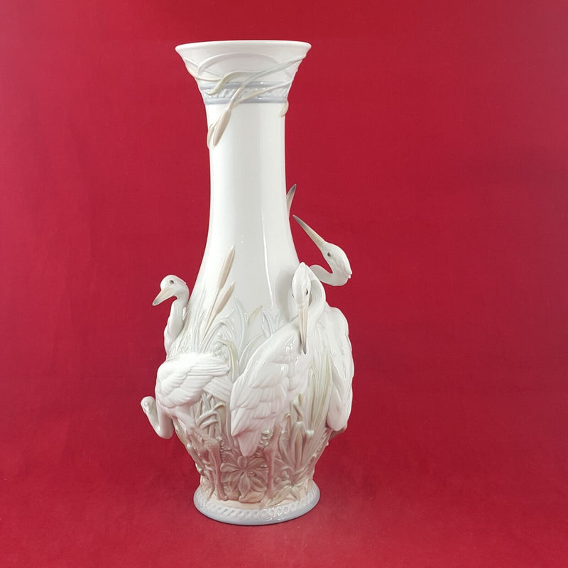 Lladro Herons' Realm Vase 01006881 / 6881 (Restored) - 7583 L/N