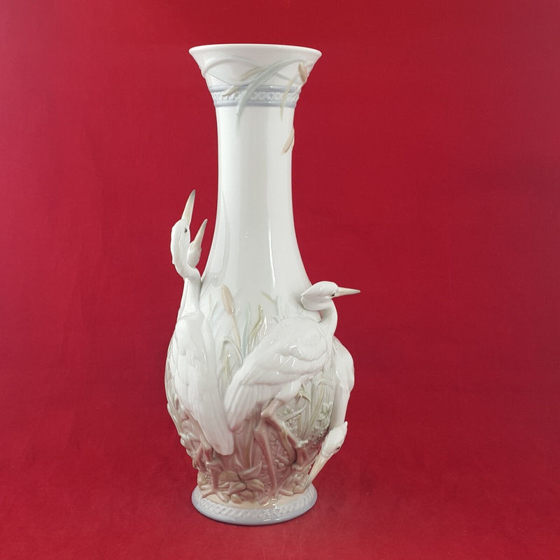 Lladro Herons' Realm Vase 01006881 / 6881 (Restored) - 7583 L/N