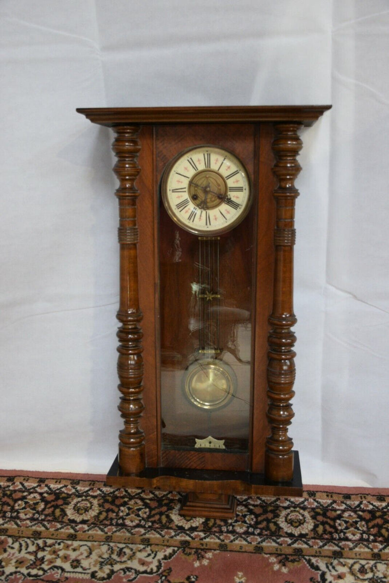 Antique German Regulator Wall Clock (Working Condition) - F18