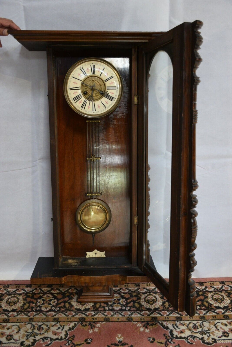 Antique German Regulator Wall Clock (Working Condition) - F18