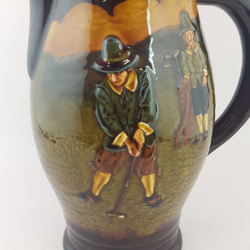 Rare Royal Doulton Kingsware Golfing Pitcher (Airbrushed design) - 6999 RD