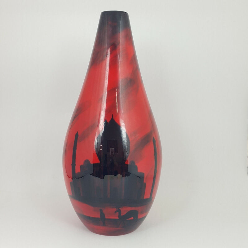 Peggy Davies Ceramic Flambe Taj Mahal Vase limited Ed -  N/A 5819