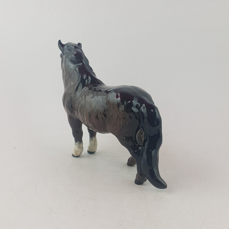 Beswick Horses Figurine 1033 Shetland Pony Woolly Shetland Mare (Chipped) - 9018