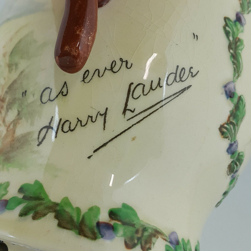 Crown Devon Musical Jug " Sir Harry Lauder " Signed - OA 5850