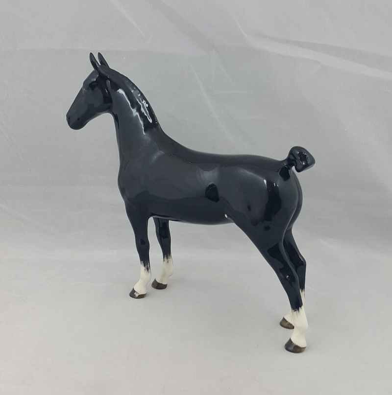 Beswick Black Hackney Horse White Patches On the Flanks Model 1361