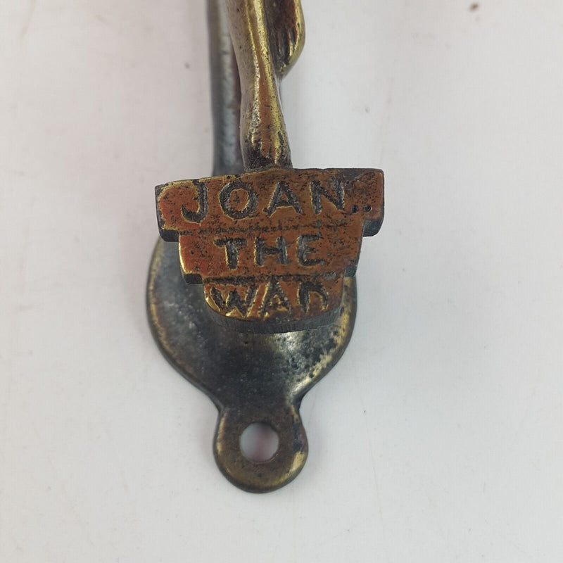 Antique Solid Brass Door Knocker Joan The Wad Queen Of The Piskies, Pagan - 100T