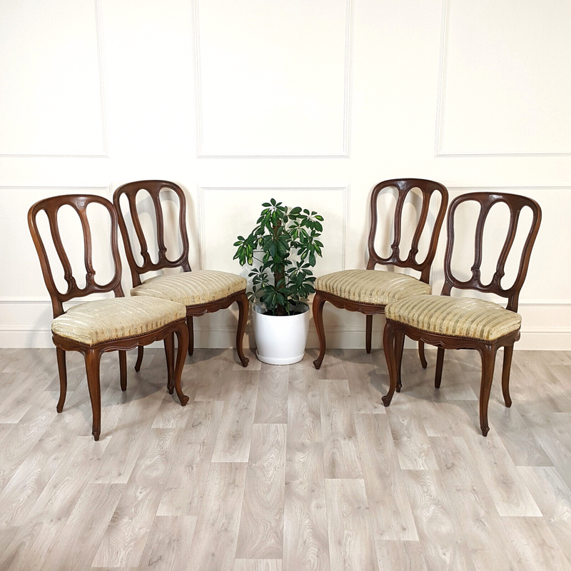 Four Continental Mahogany Dining Chairs - F172