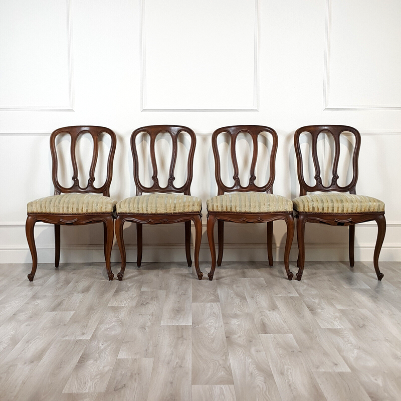 Four Continental Mahogany Dining Chairs - F172