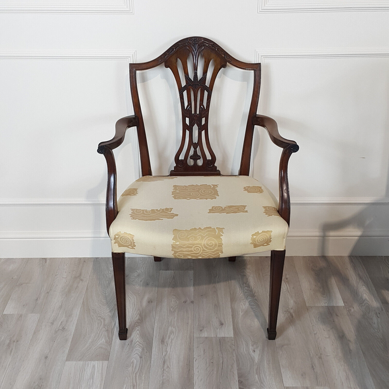 Set Of Six Antique Georgian Mahogany Hepplewhite Chairs c.18th Century - F229