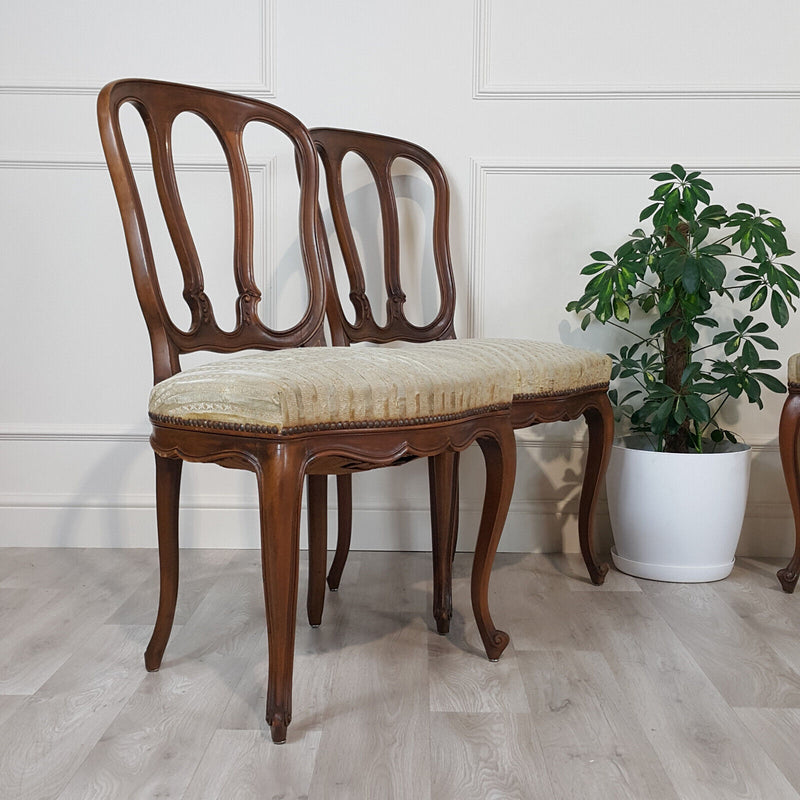 Four Continental Mahogany Dining Chairs - F172