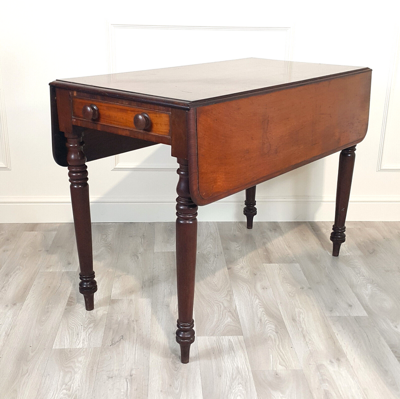 Victorian Mahogany Pembroke Table Fitted With A Drawer - F195