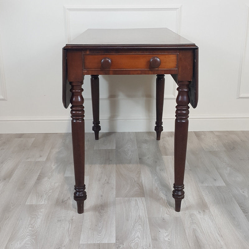 Victorian Mahogany Pembroke Table Fitted With A Drawer - F195