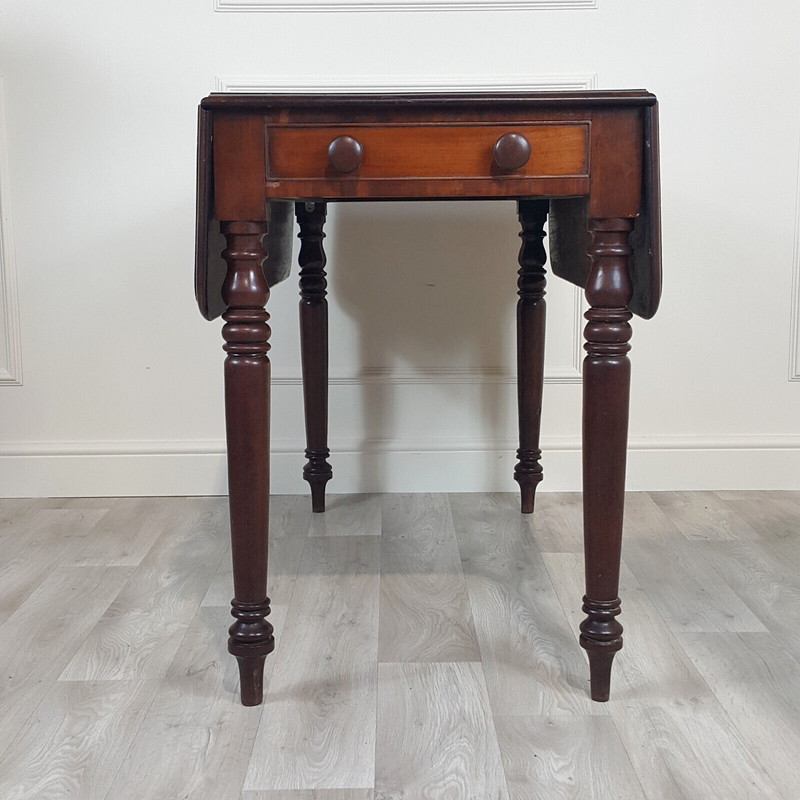 Victorian Mahogany Pembroke Table Fitted With A Drawer - F195